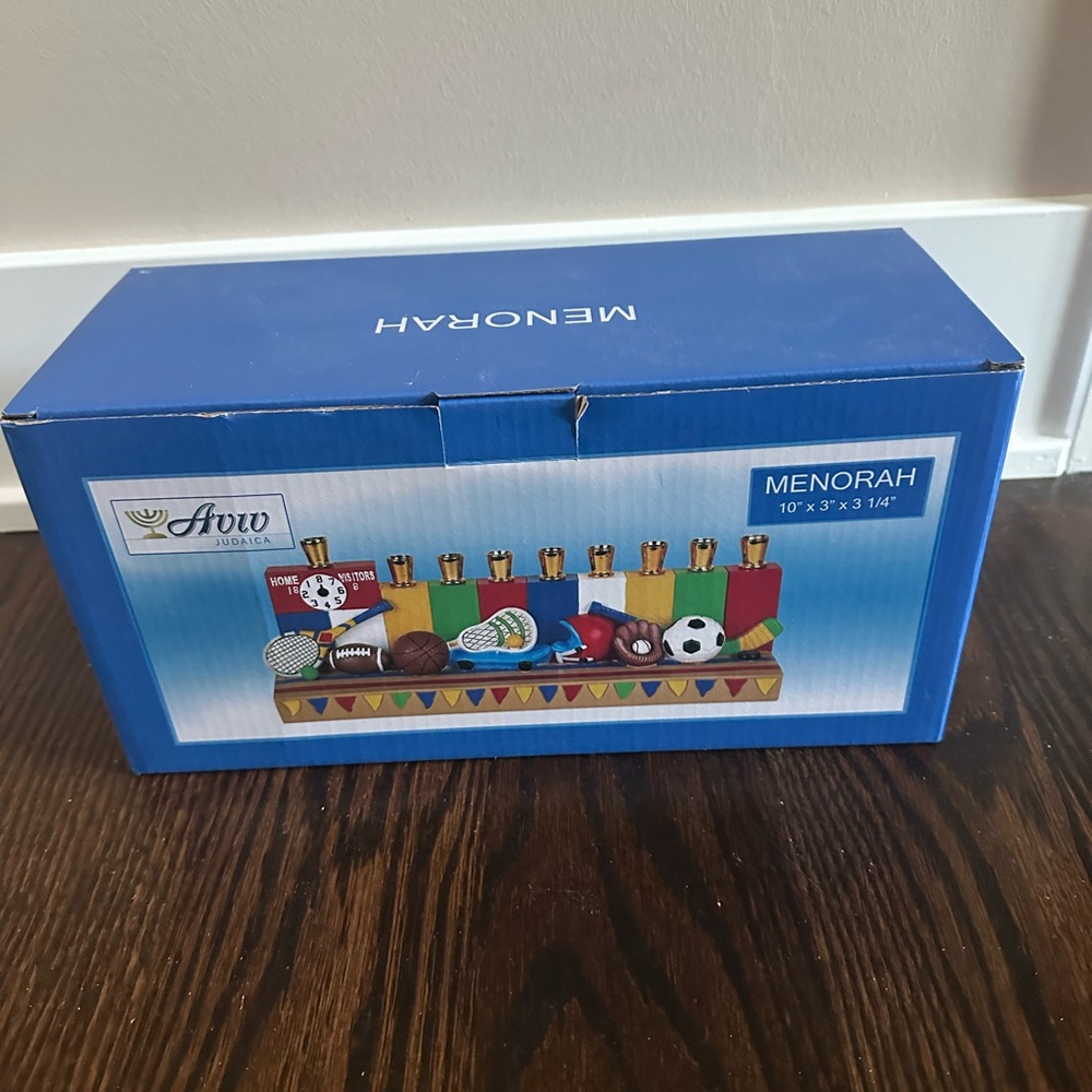 Aviv Judaica Hanukkah Sports Menorah